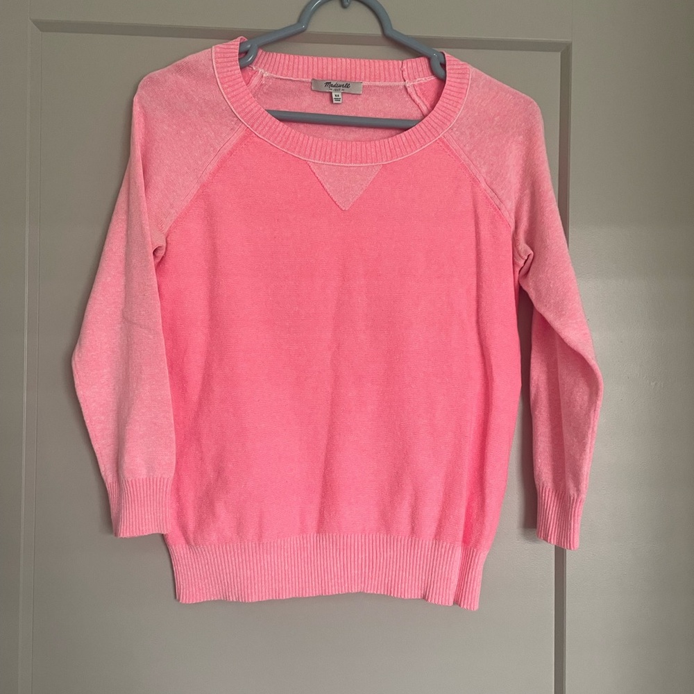 Madewell pink sweater size XS